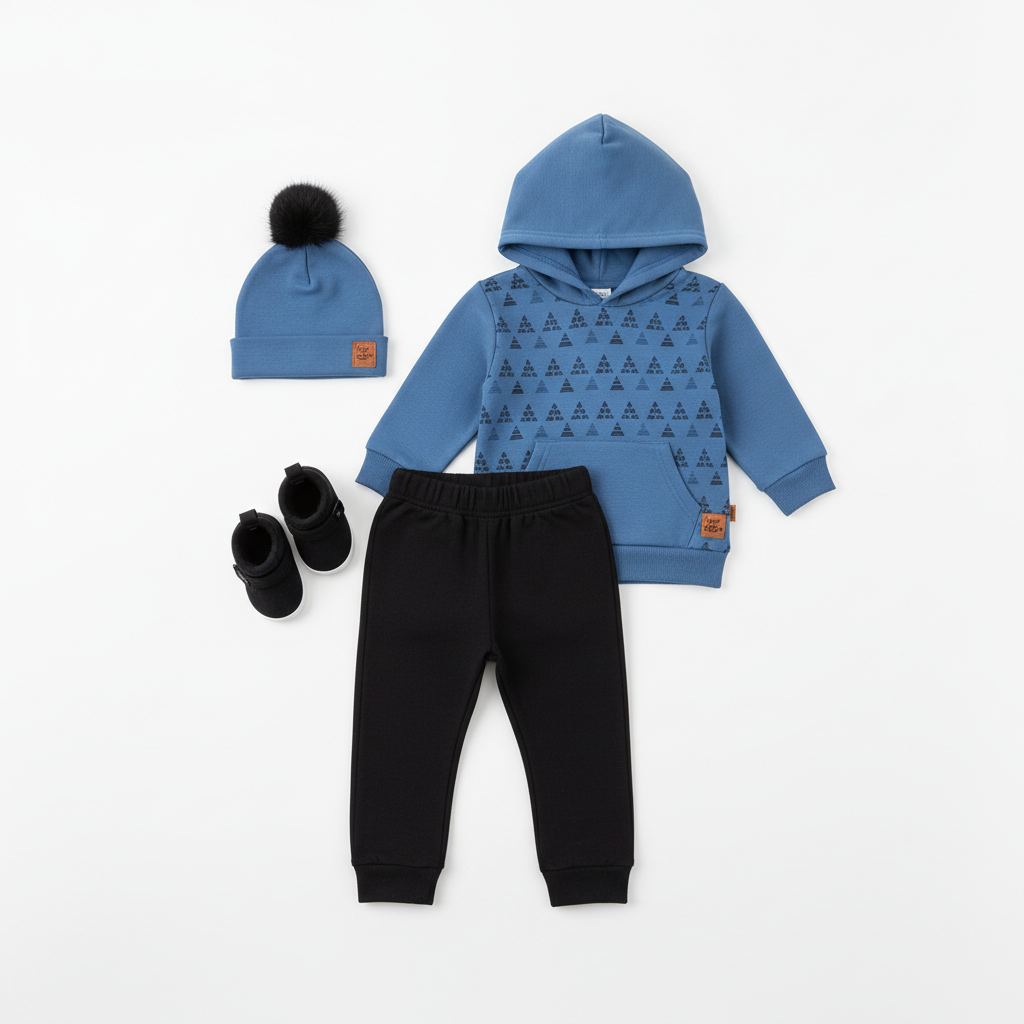 Ensemble garçon 0-12 mois bleu noir MODA DORA