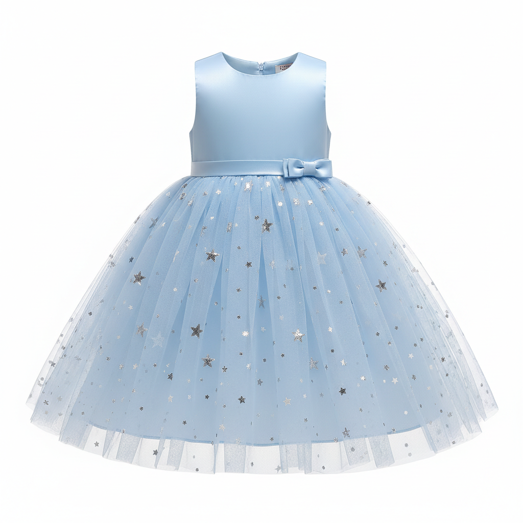 Robe princesse bébé bleu ciel MODA DORA