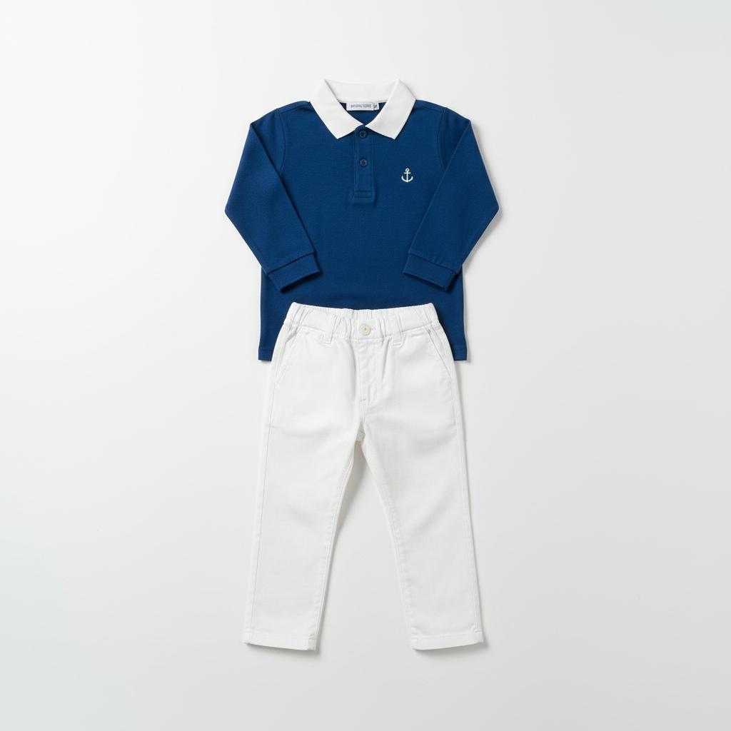 Ensemble garçon 1-5 ans bleu blanc MODA DORA