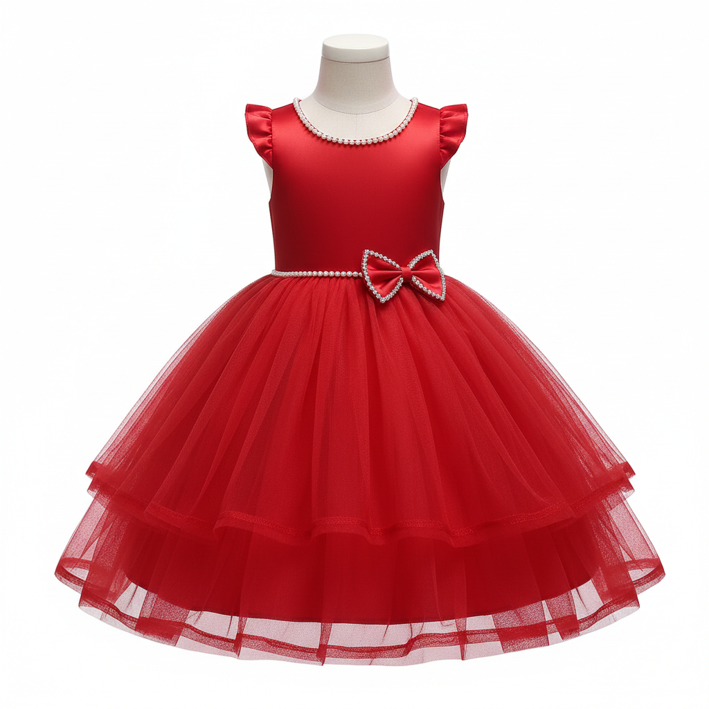 Robe princesse fille 12-36 mois rouge bonbon MODA DORA