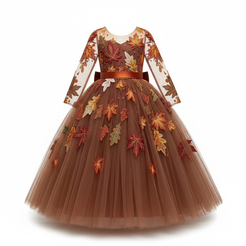 Robe princesse fille 1-13 ans châtain MODA DORA