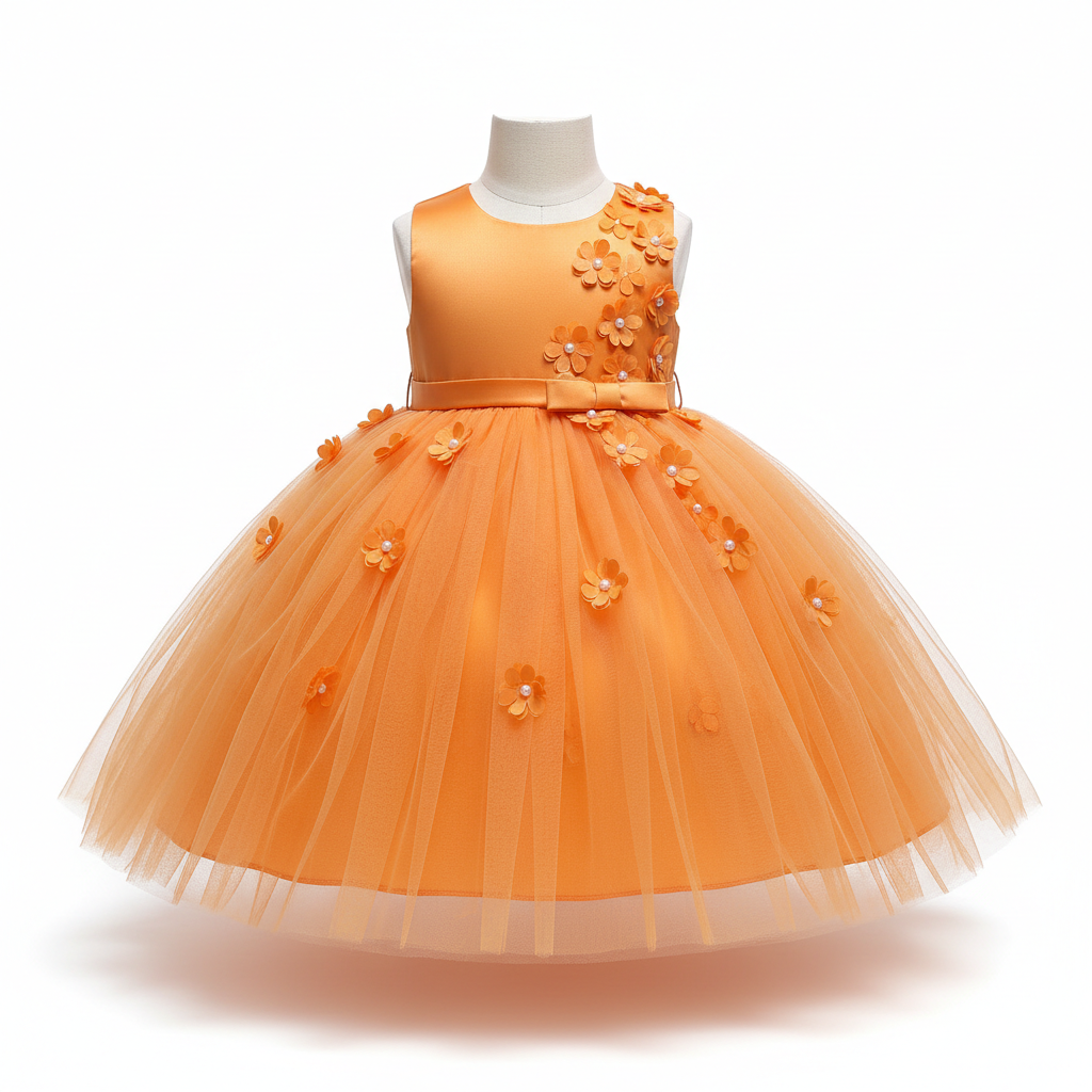 Robe princesse bébé orange MODA DORA