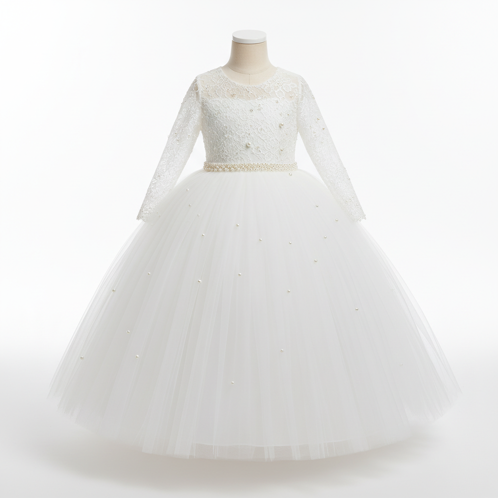 Robe princesse fille 1-13 ans blanche MODA DORA
